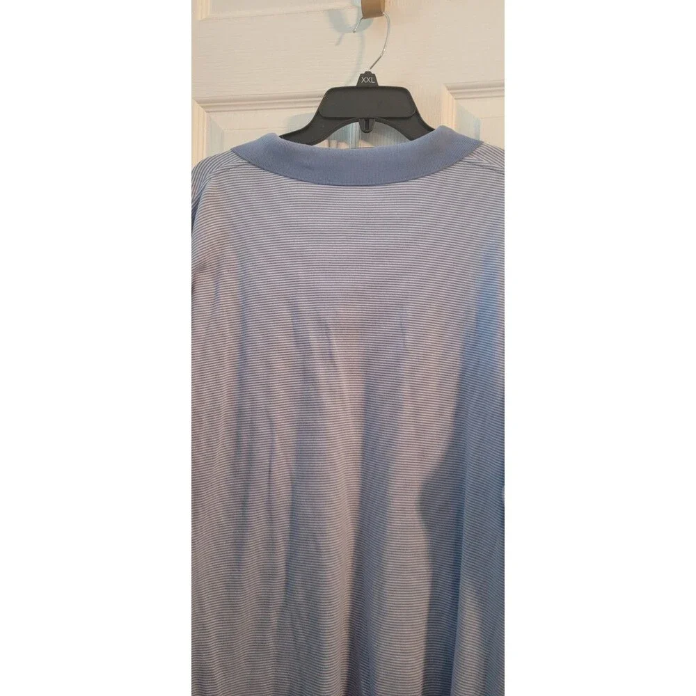 POLO GOLF Ralph Lauren Men’s Golf Polo Shirt Sz XXL Blue Pin Striped